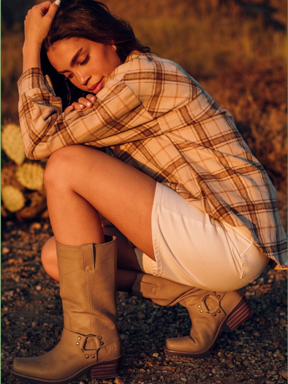 RARE!!! Frye Tall Brown Suede Heeled Harness Knee Boots